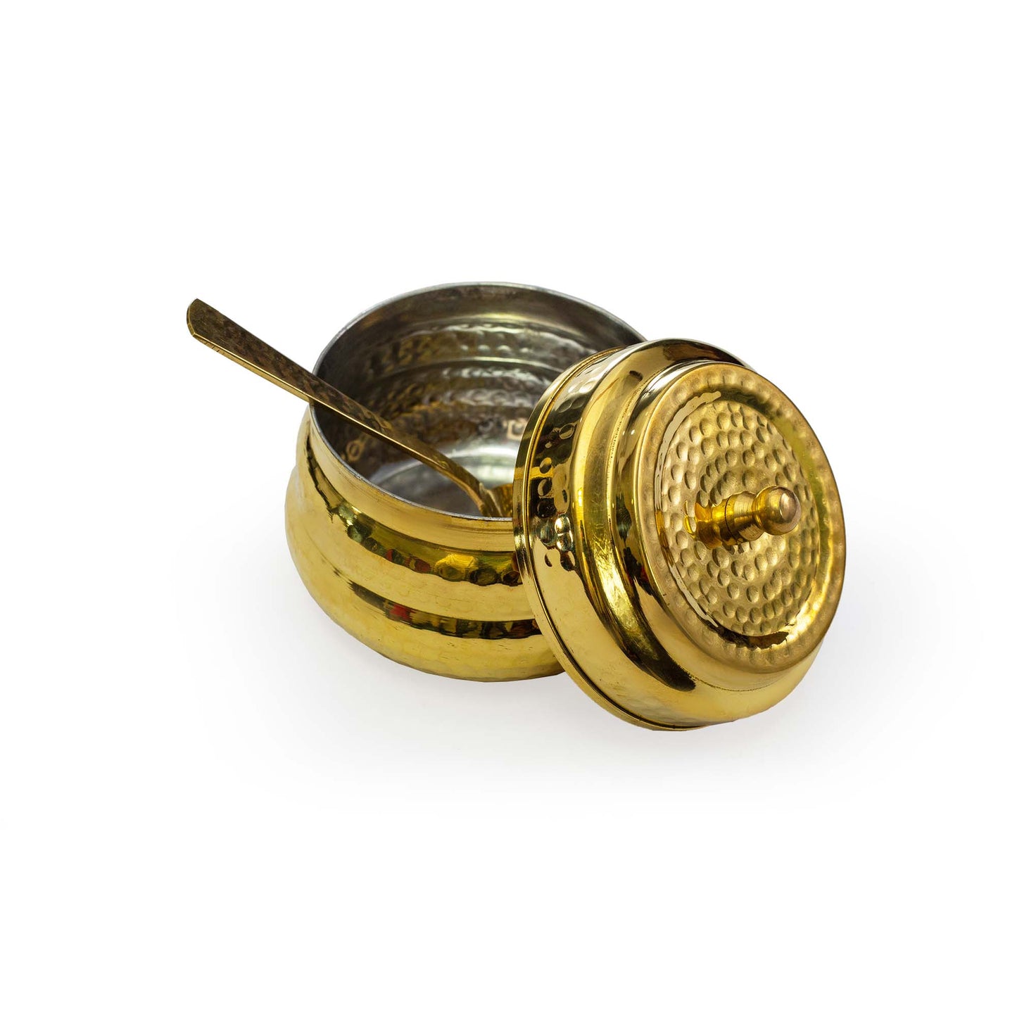 Brass Ghee Pot With Spoon