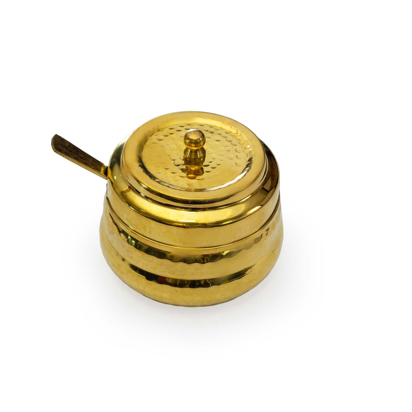 Brass Ghee Pot With Spoon