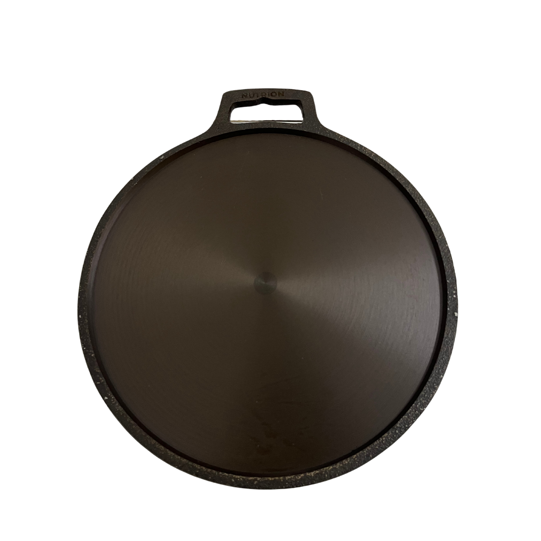 Pre seasoned large cast iron tawa