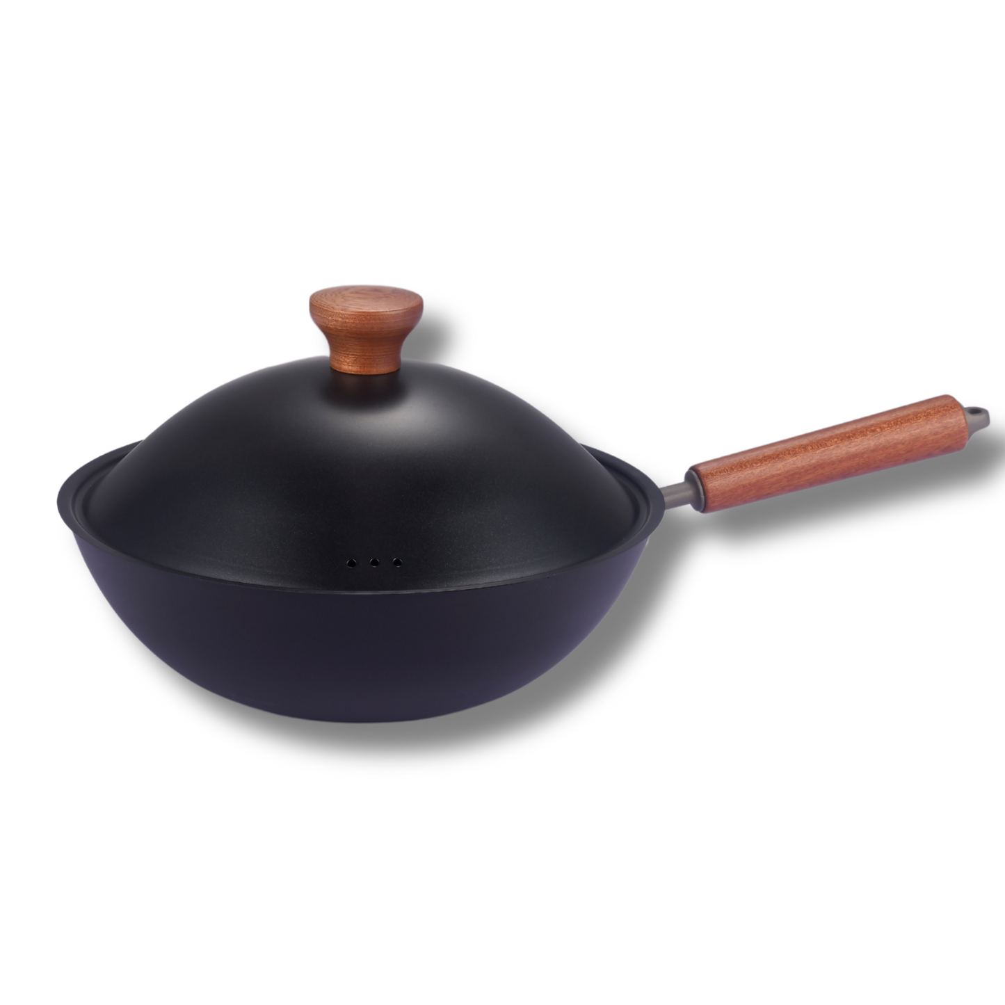 12 Inch Titanium Carbon steel wok/pan with lid